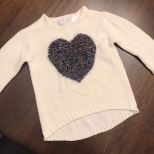 Cream Sweater with Heart